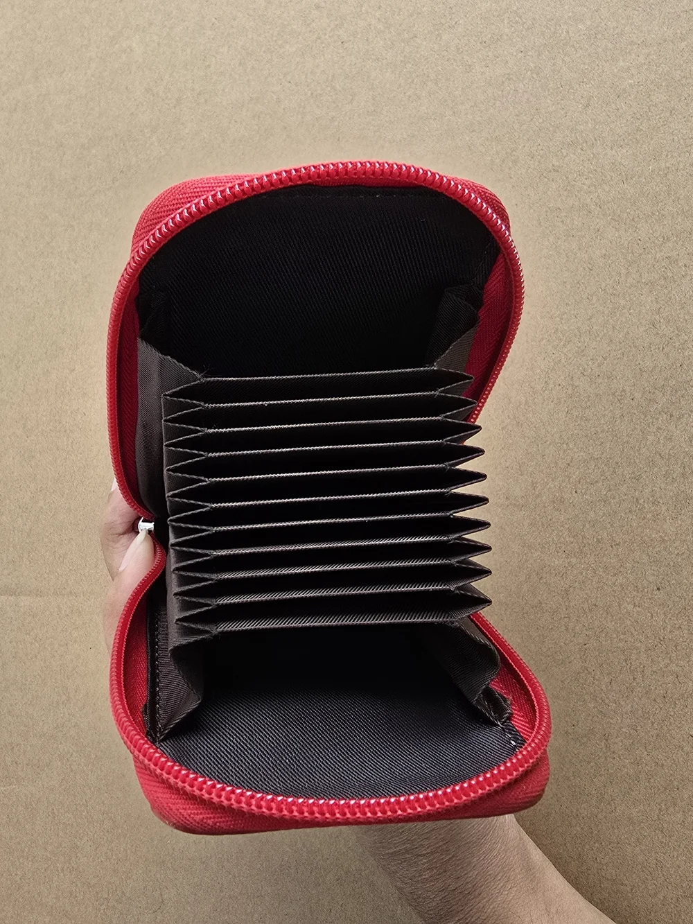 Red Zip Wallet Case with ID Window -